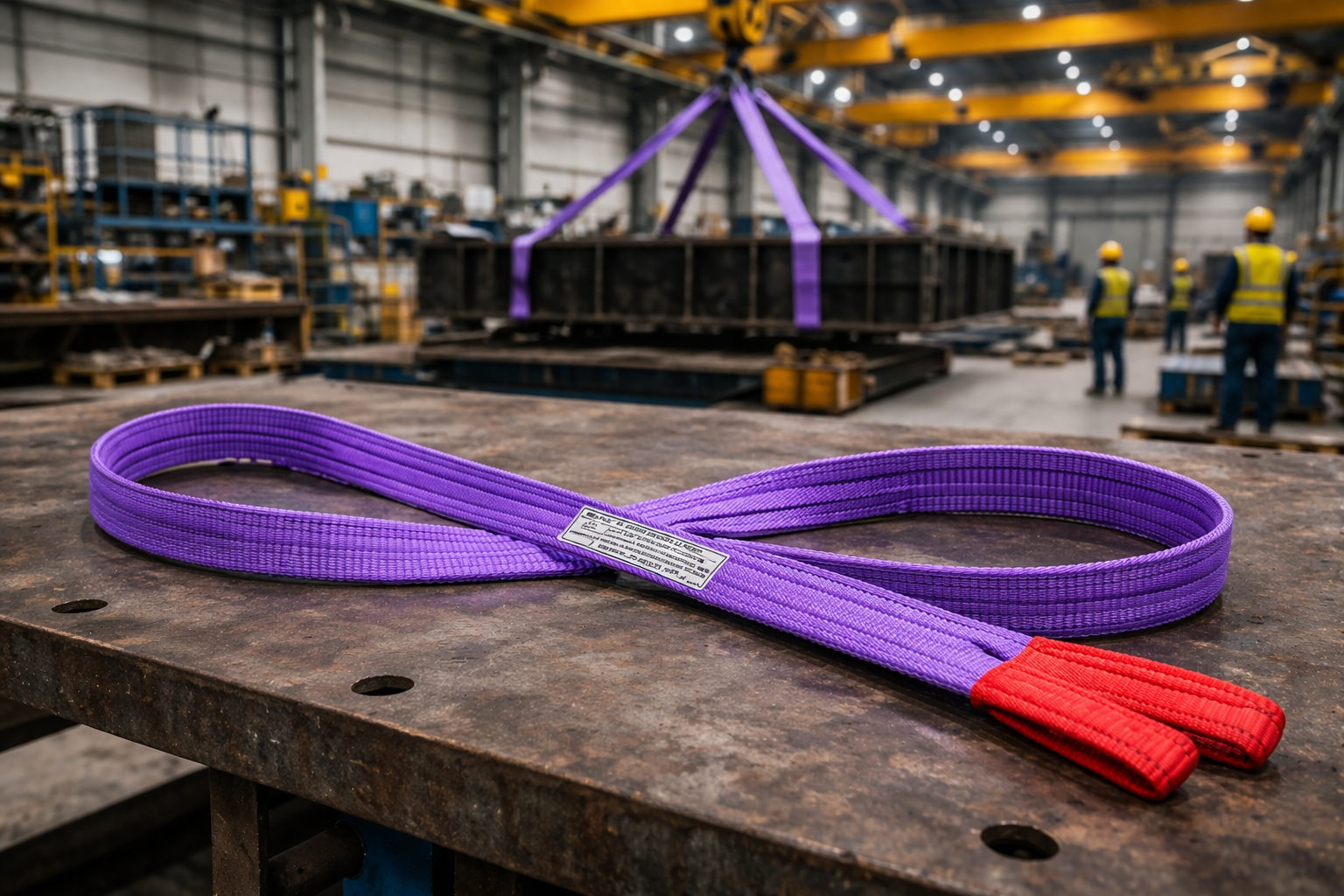 สลิงแบนโพลีเอสเตอร์ สลิงผ้าใบ (Polyester Lifting Sling) - Image 3